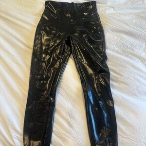 SPANX High Waisted Faux Patent Leather Leggings